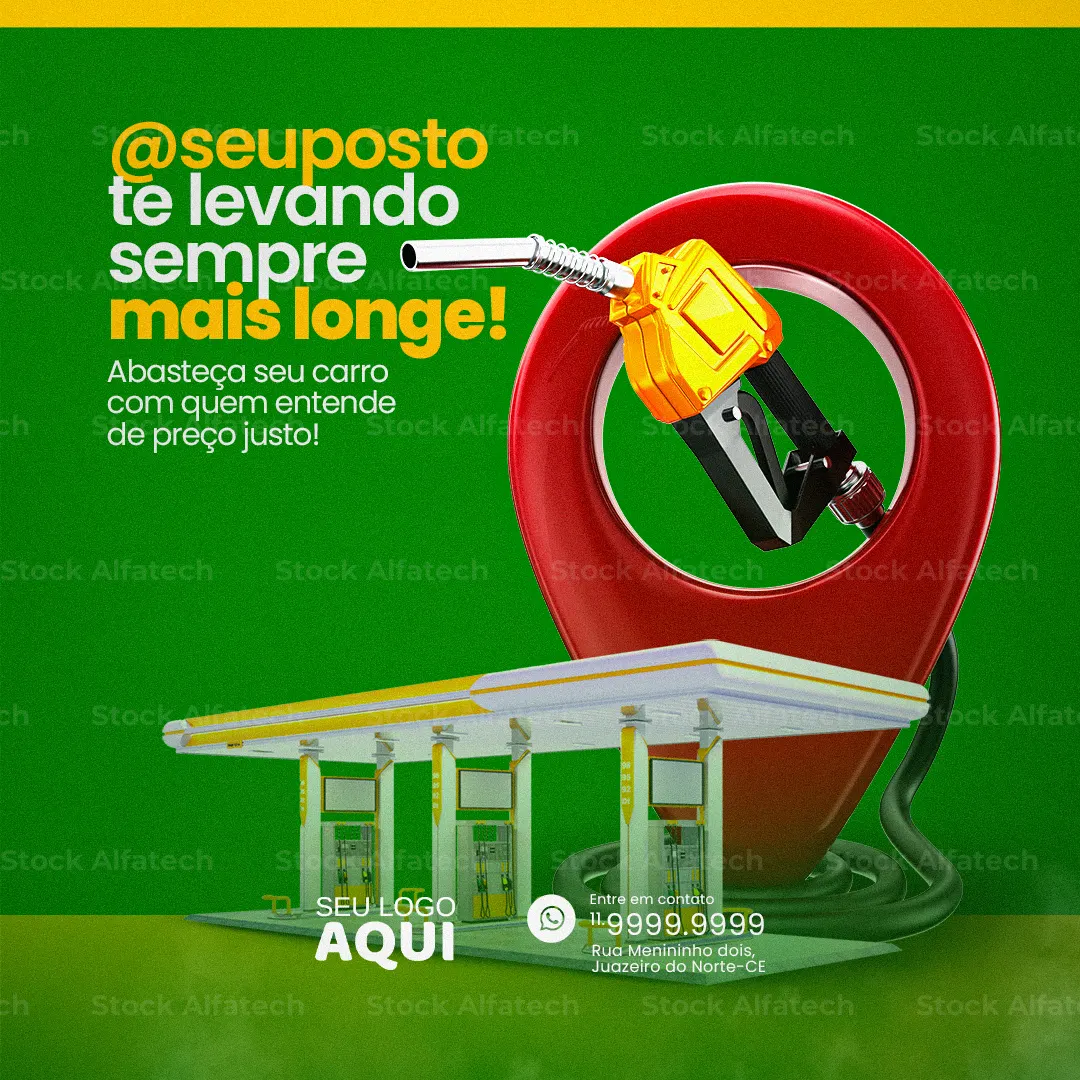 Seu carro merece combustível de qualidade — Psd flyer 100% editável