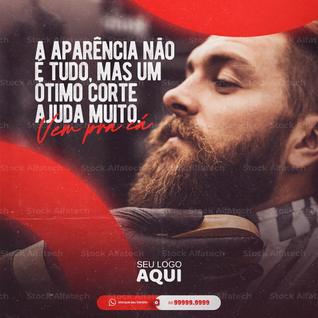 Psd flyer 100% editável com chamada de combo cabelo e barba