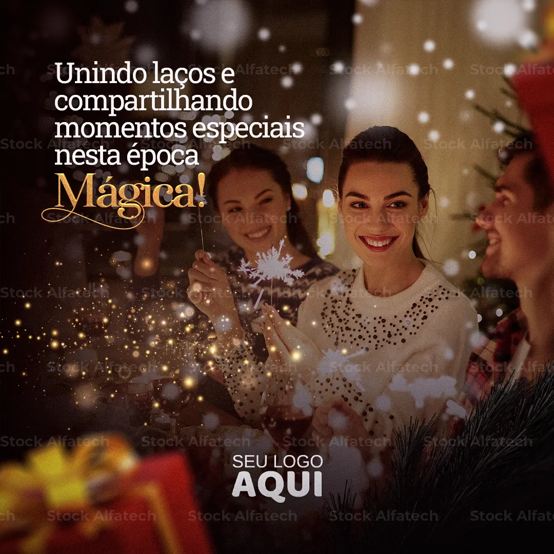Natal com brilho, amor e esperança em Psd flyer 100% editável