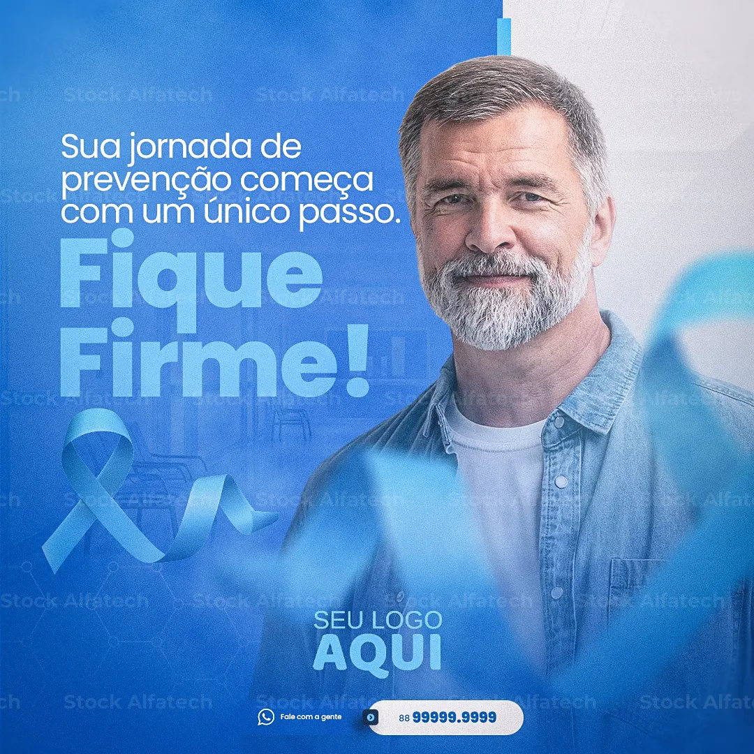 Psd flyer 100% editável com chamada para campanha Novembro Azul