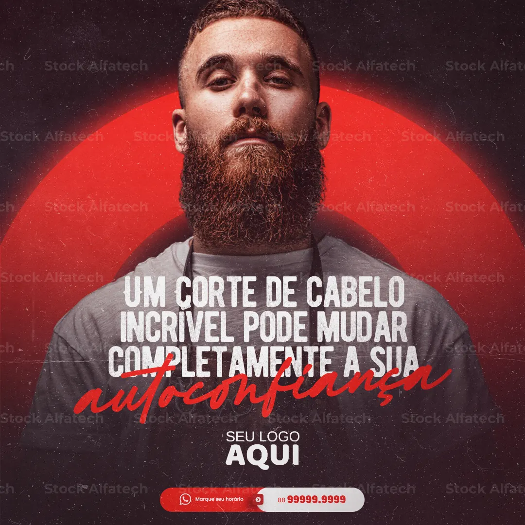 Psd flyer 100% editável para campanha de corte + barba
