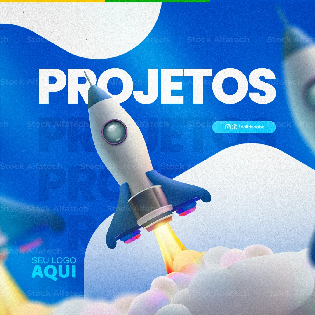 Candidato com foco no futuro da cidade em Psd flyer 100% editável