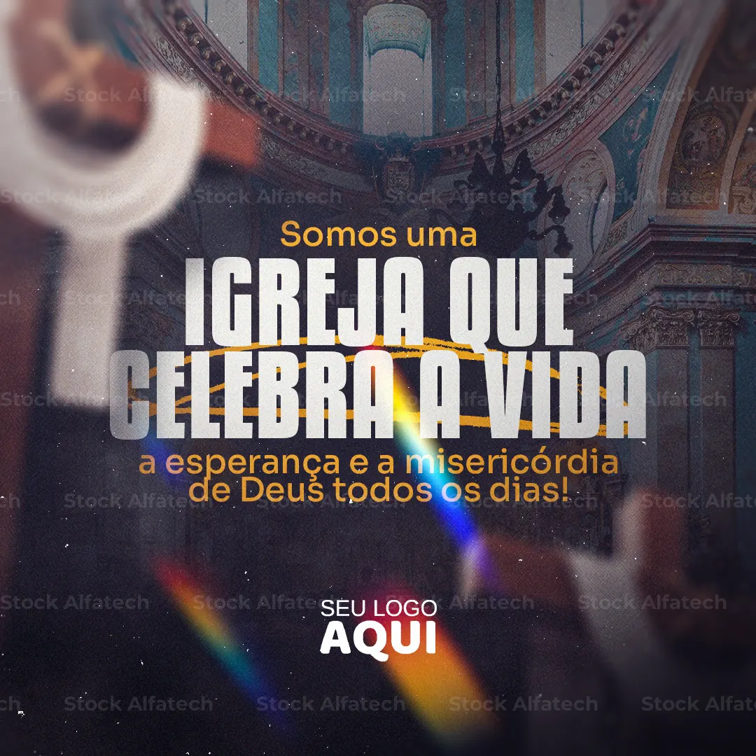 Igreja Católica em missão de fé e esperança — Psd flyer 100% editável