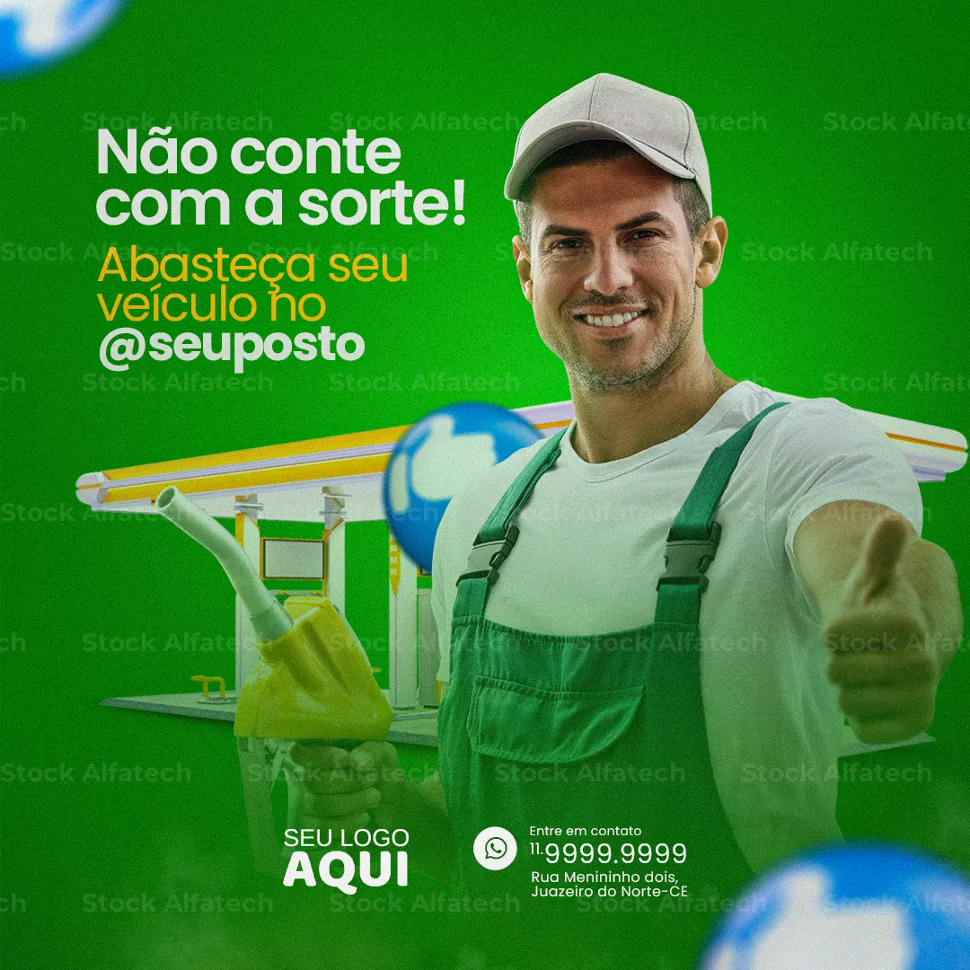 Promoção no posto para abastecer mais em Psd flyer 100% editável