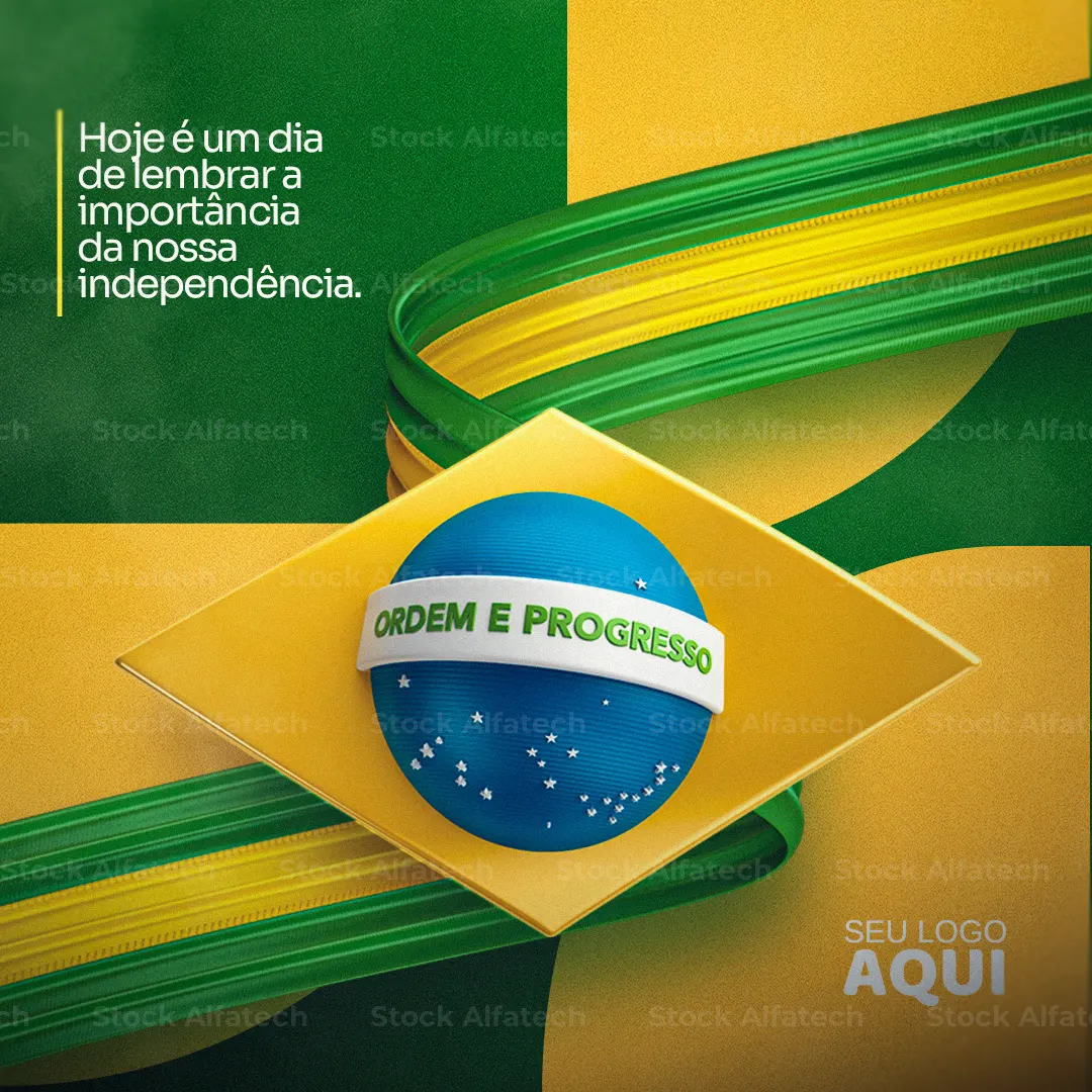 Psd flyer 100% editável para divulgação do feriado de 7 de Setembro