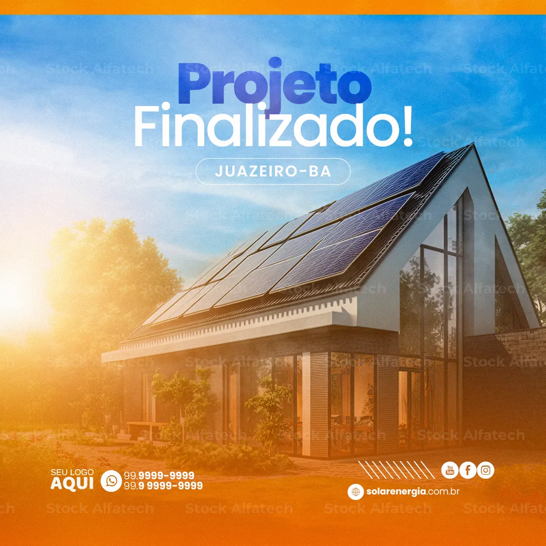 Psd flyer 100% editável com chamada para simulação solar