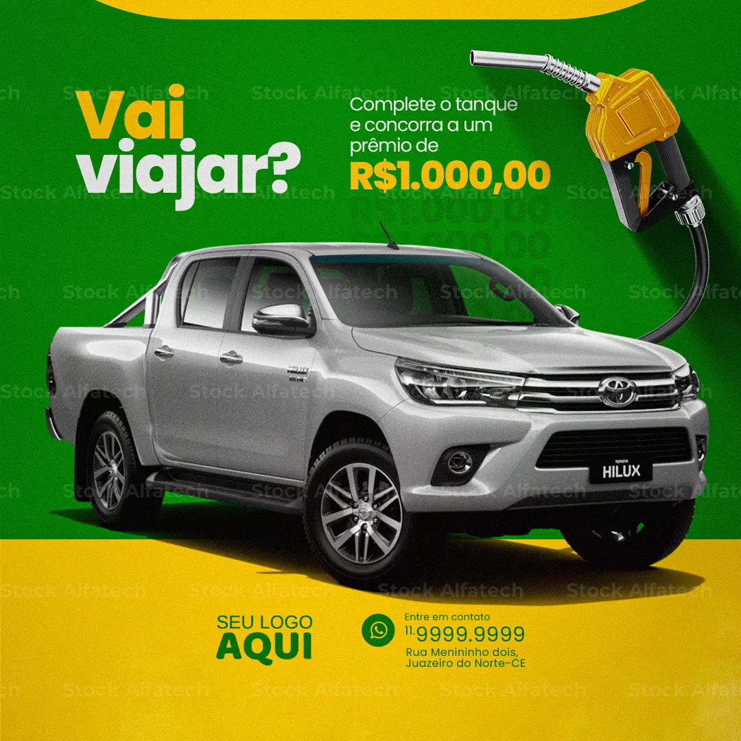 Complete o tanque com economia em Psd flyer 100% editável