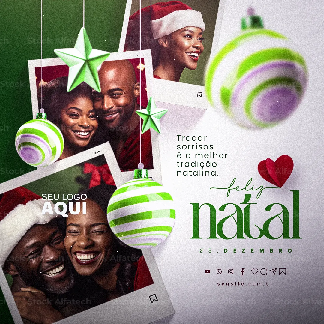 Então é Natal com visual vermelho e dourado — Psd flyer 100% editável