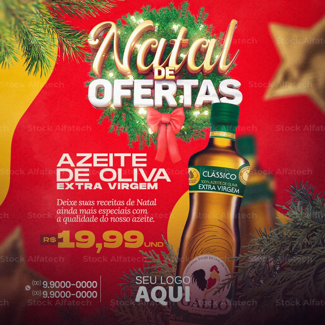 Psd flyer 100% editável para supermercado com ofertas de Natal