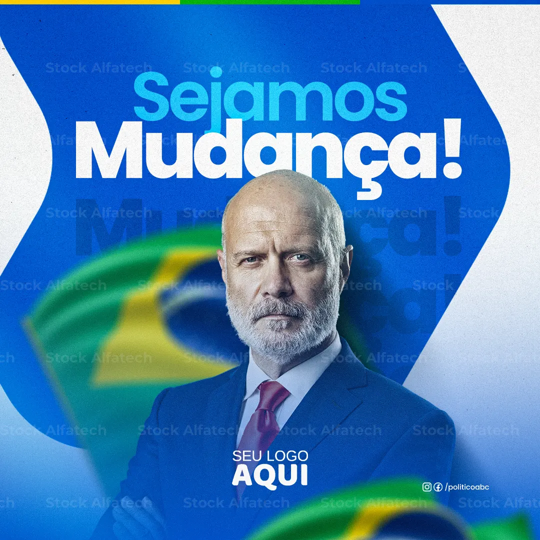 Psd flyer 100% editável para candidato com mensagem institucional