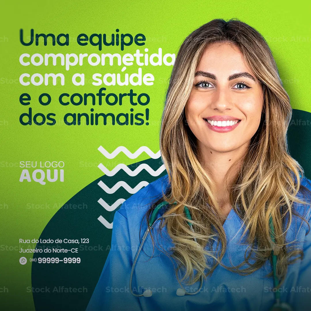 Psd flyer 100% editável com chamada para exames veterinários