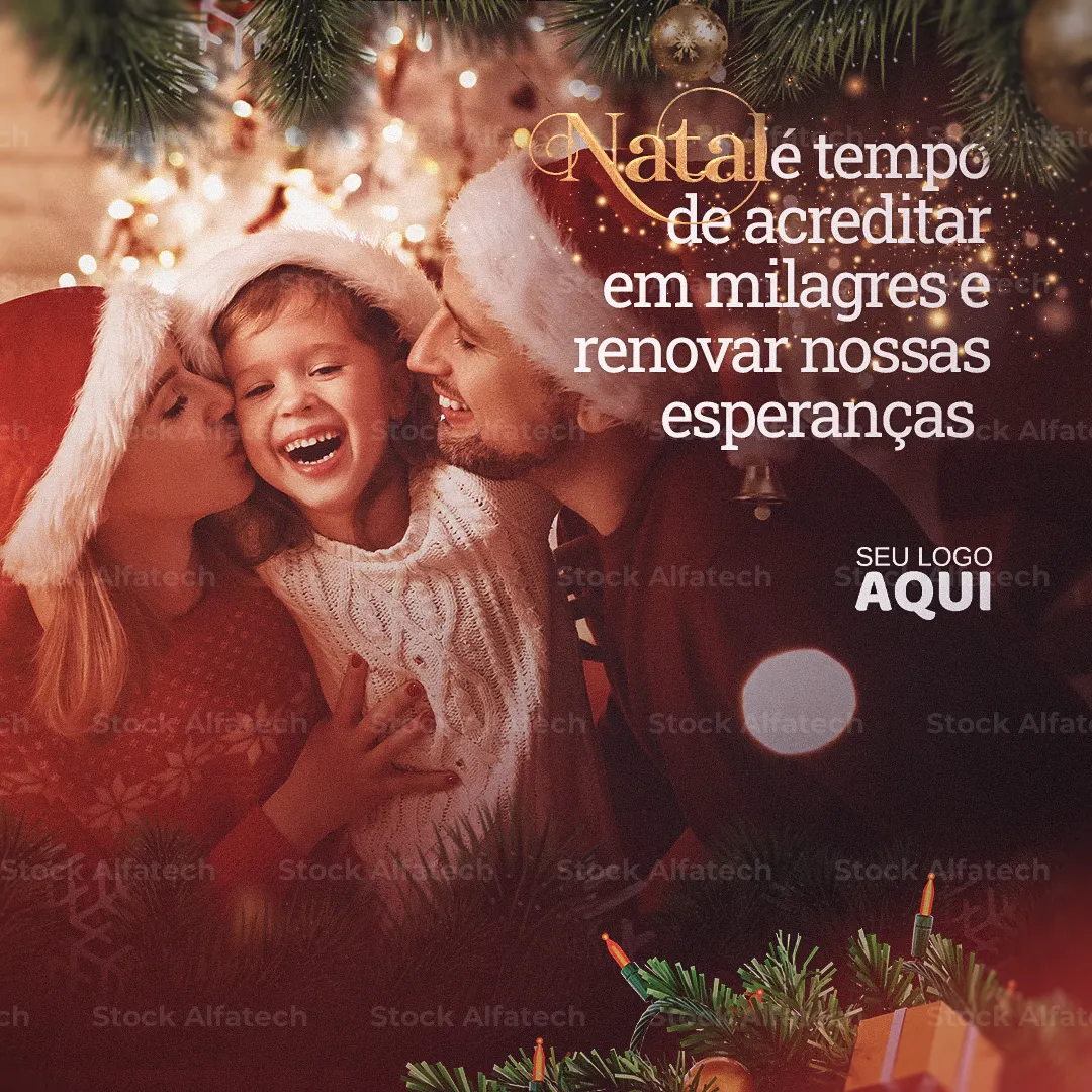 Psd flyer 100% editável com árvore de Natal e luzes festivas