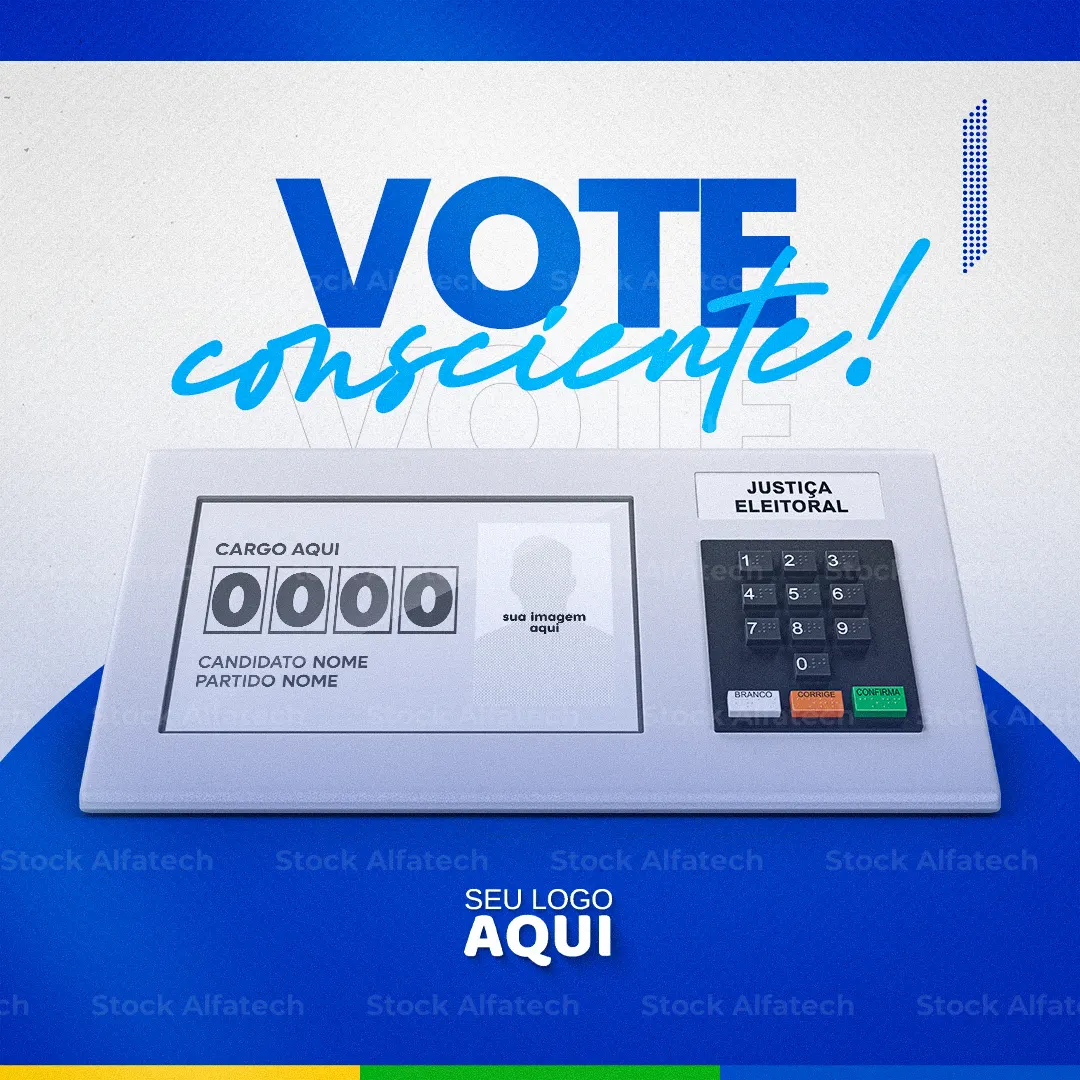 Psd flyer 100% editável para chamada de candidatura política