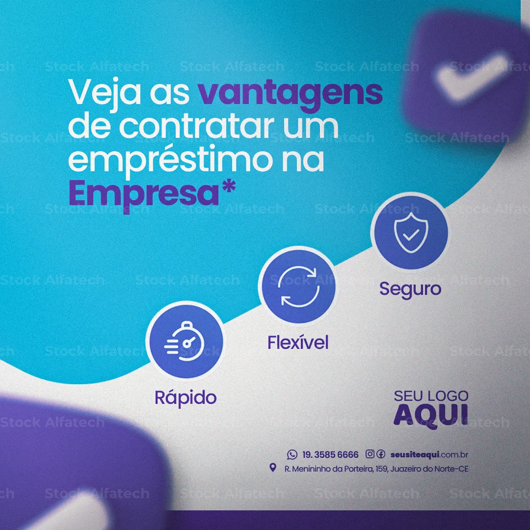 Crédito financeiro para divulgação — Psd flyer 100% editável