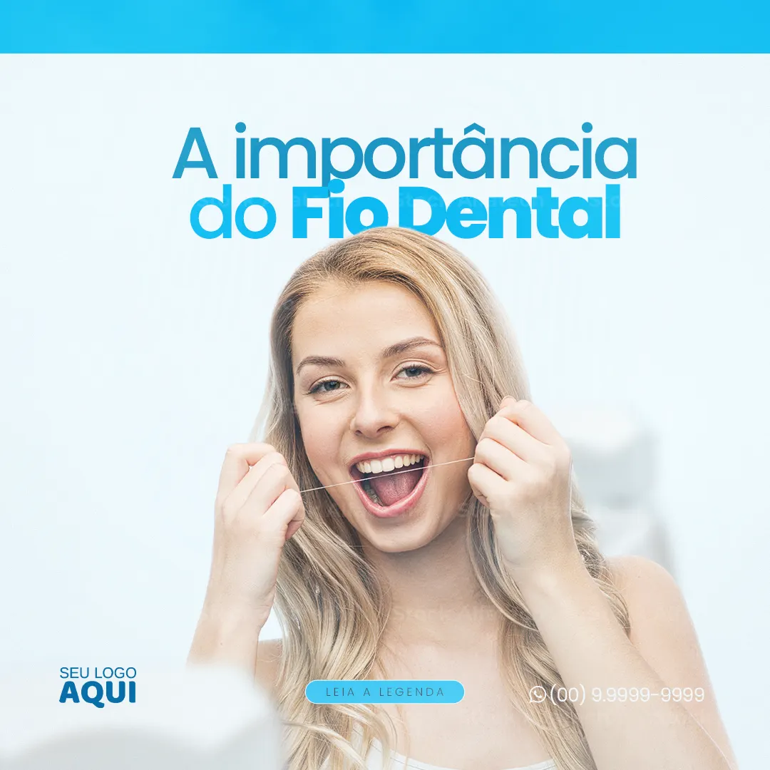 Clínica odontológica com cuidado profissional em Psd flyer 100% editável