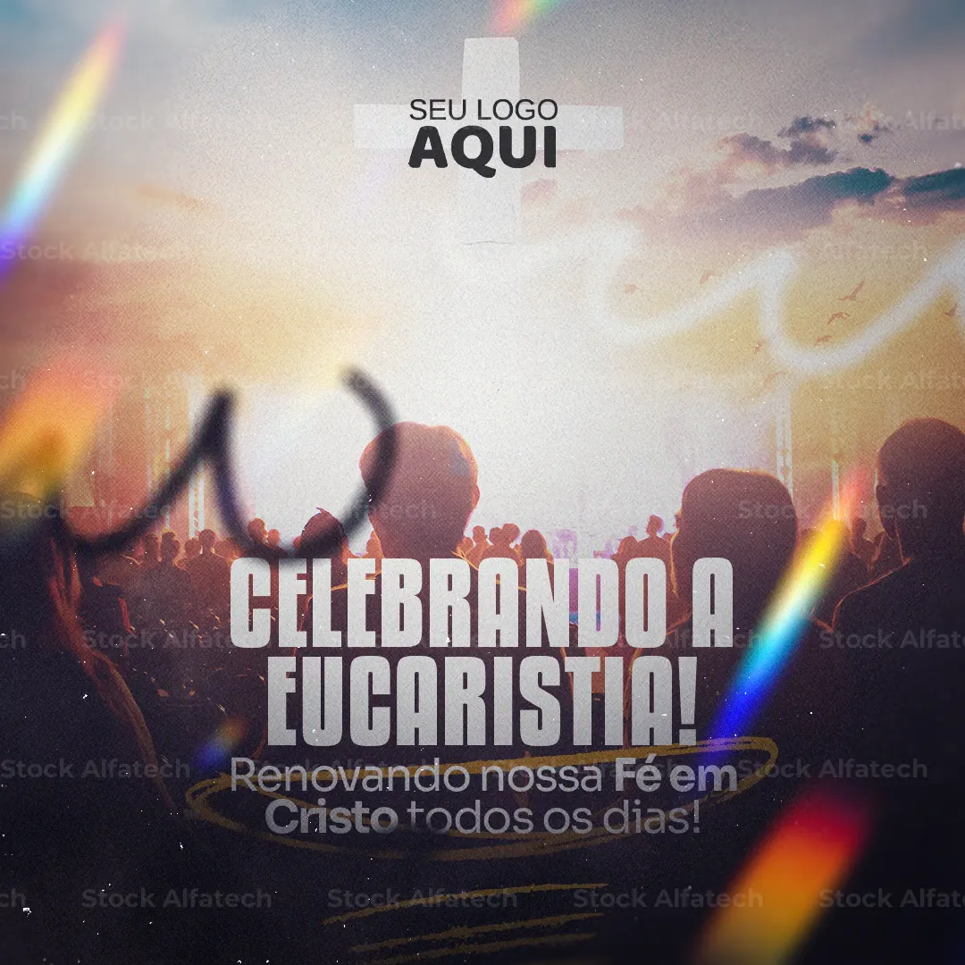 Celebração católica para comunidade — Psd flyer 100% editável