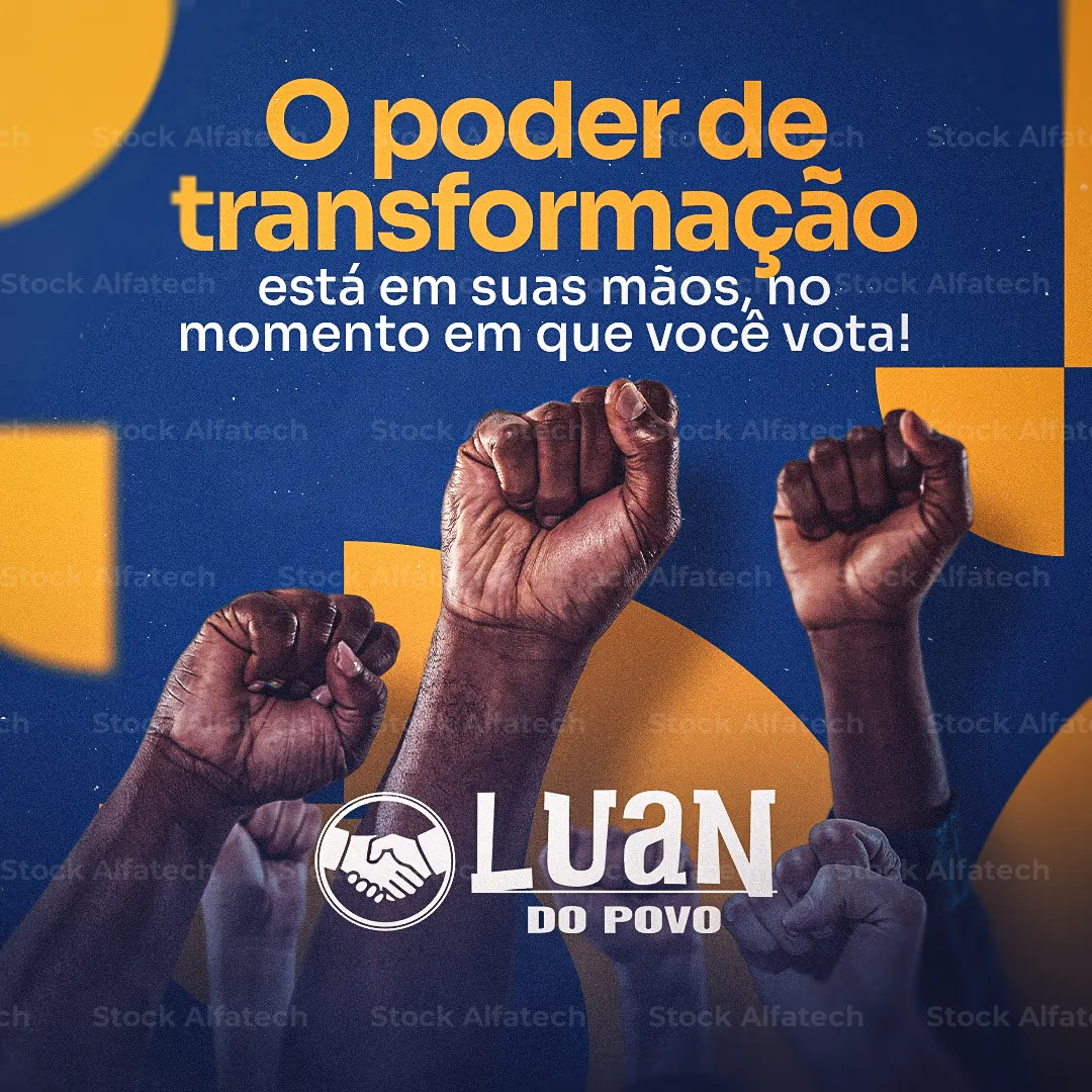 Política feita com trabalho e presença — Psd flyer 100% editável