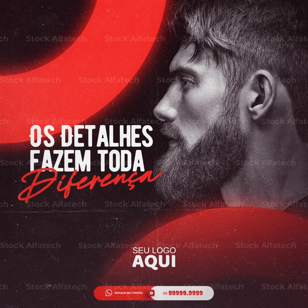 Barbearia premium com acabamento na régua — Psd flyer 100% editável