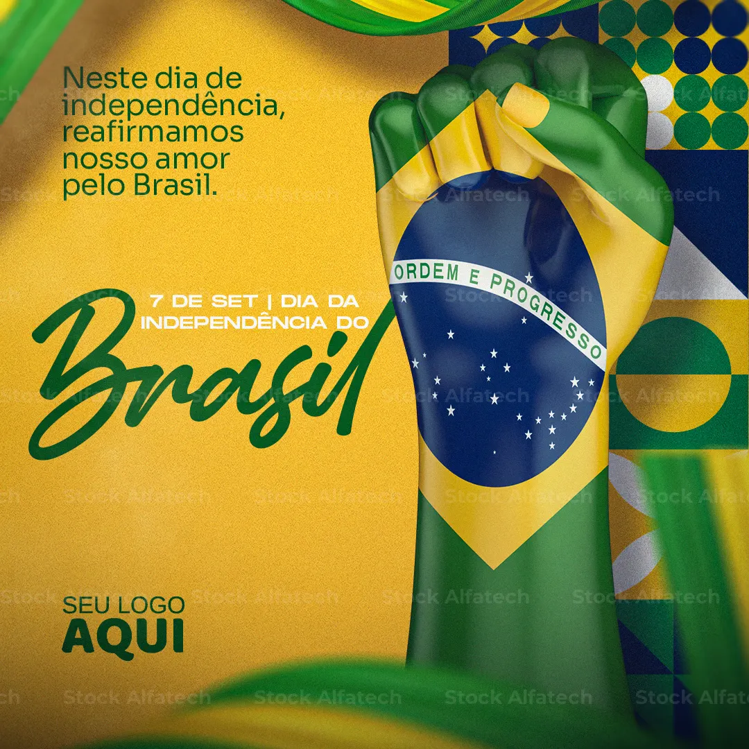 Brasil, história e liberdade — Psd flyer 100% editável