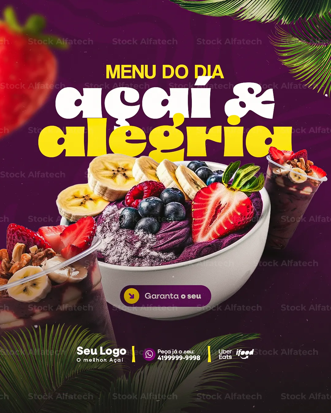 Para quem quer se refrescar com copos de açaí lindos e irresistíveis