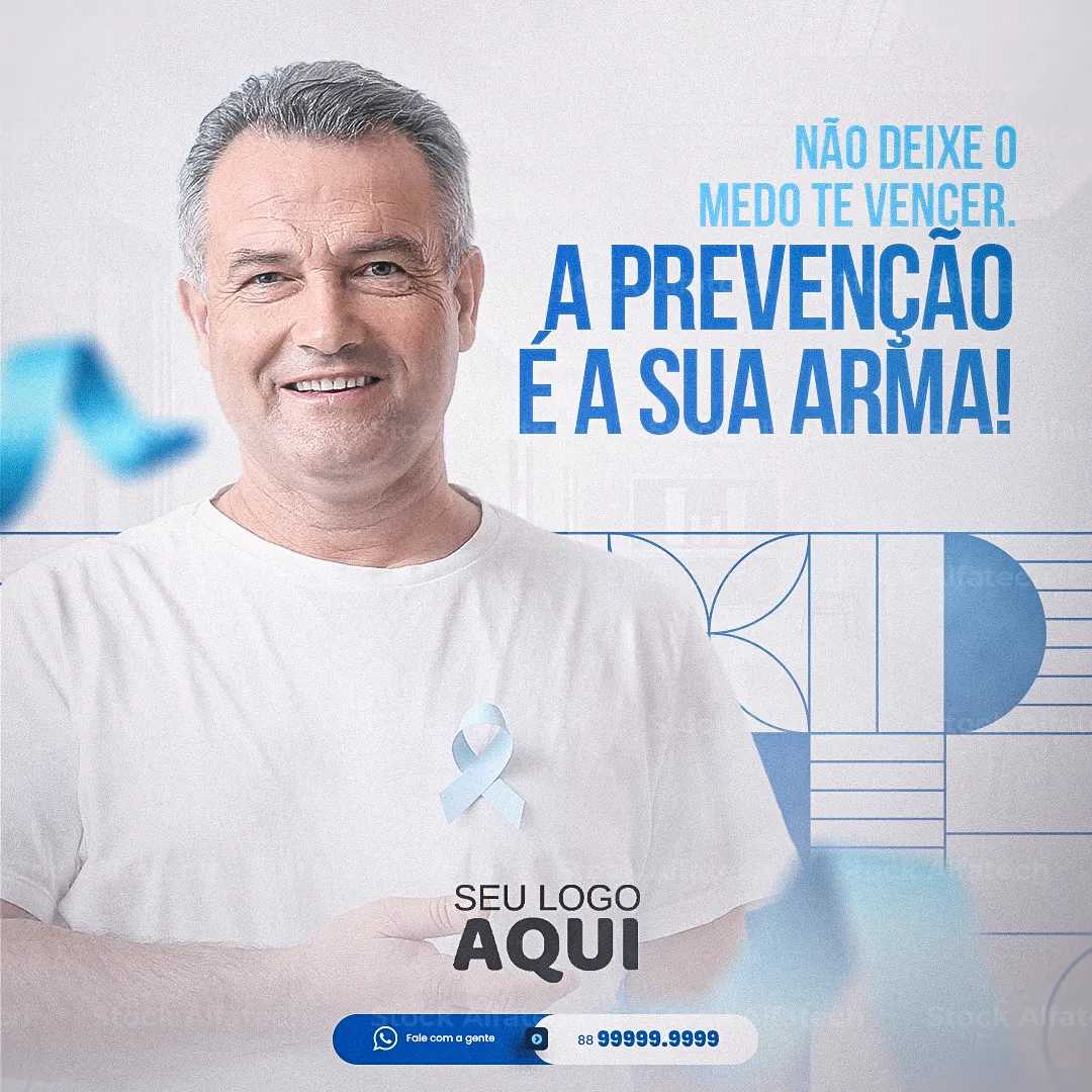 Novembro Azul com cuidado masculino em Psd flyer 100% editável