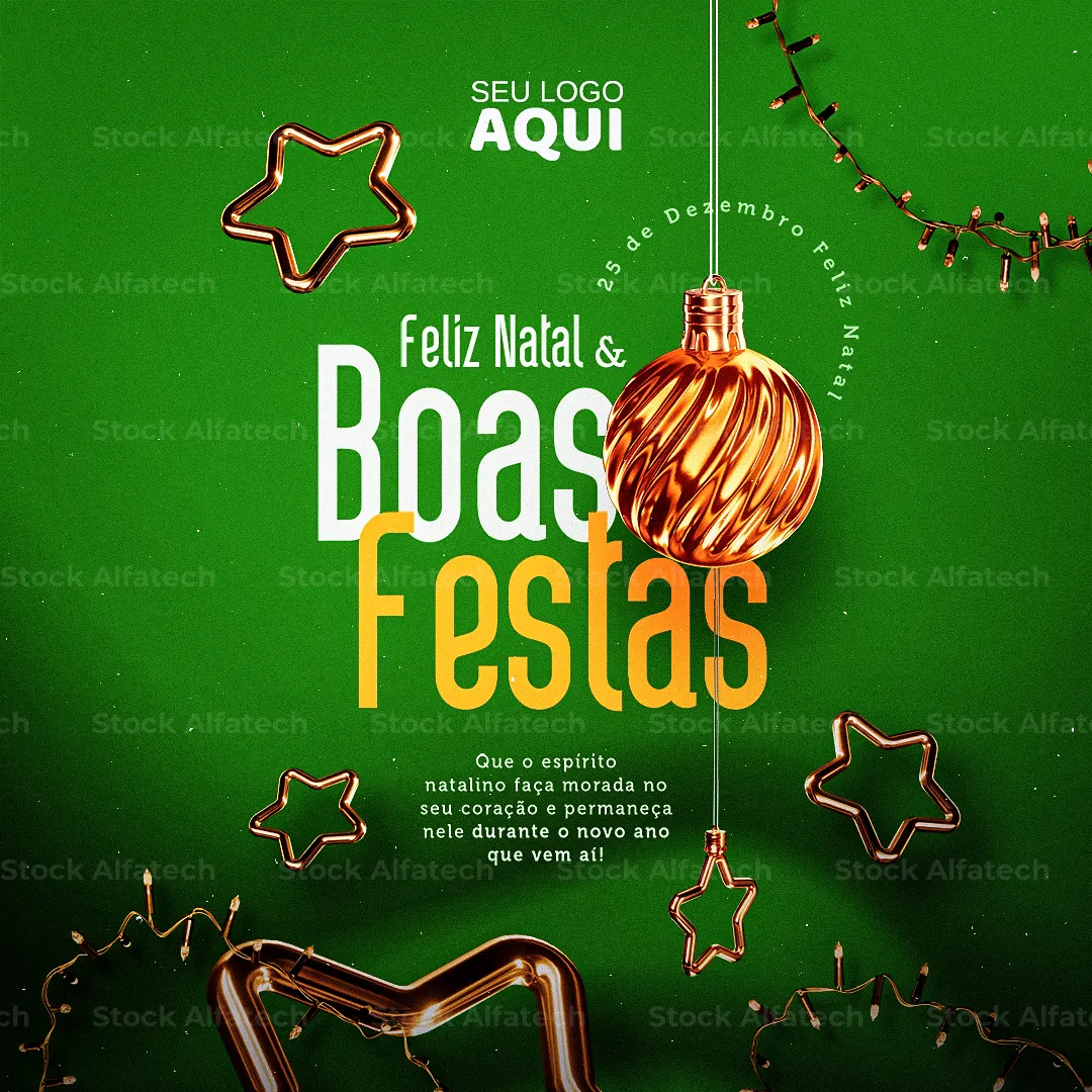 Psd flyer 100% editável para felicitação natalina