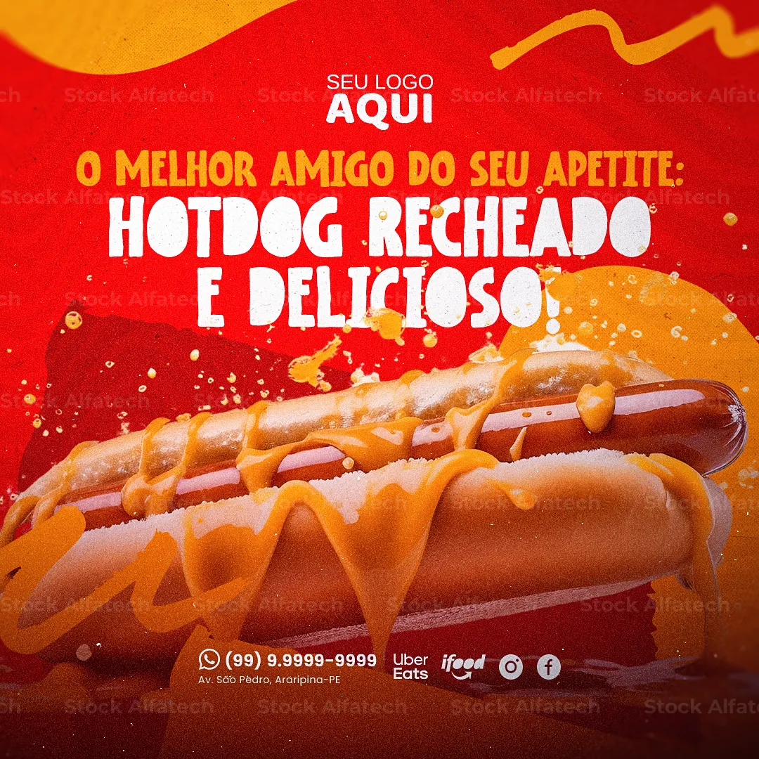 Cachorro quente especial para lanchonete — Psd flyer 100% editável