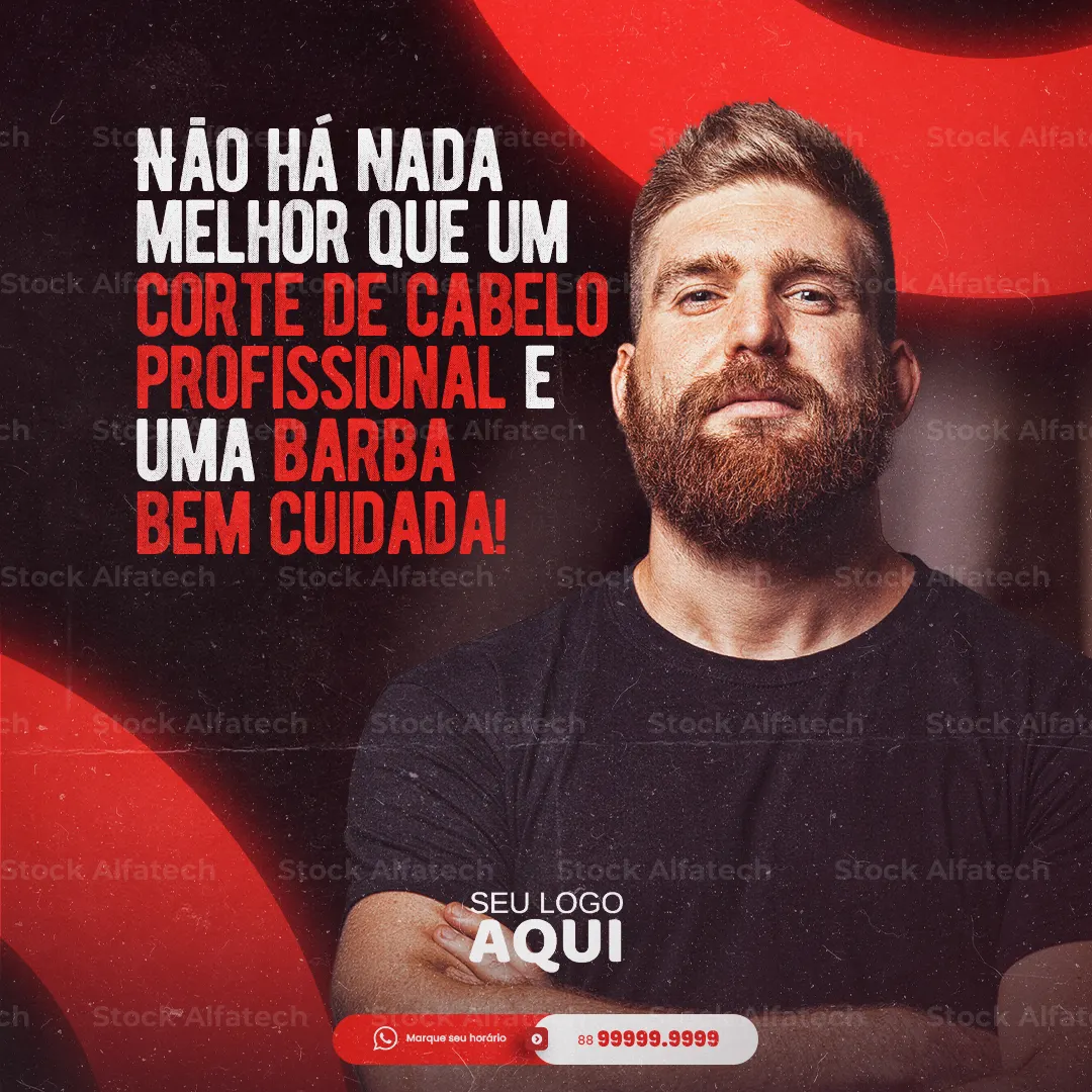 Psd flyer 100% editável para pacote completo de barbearia