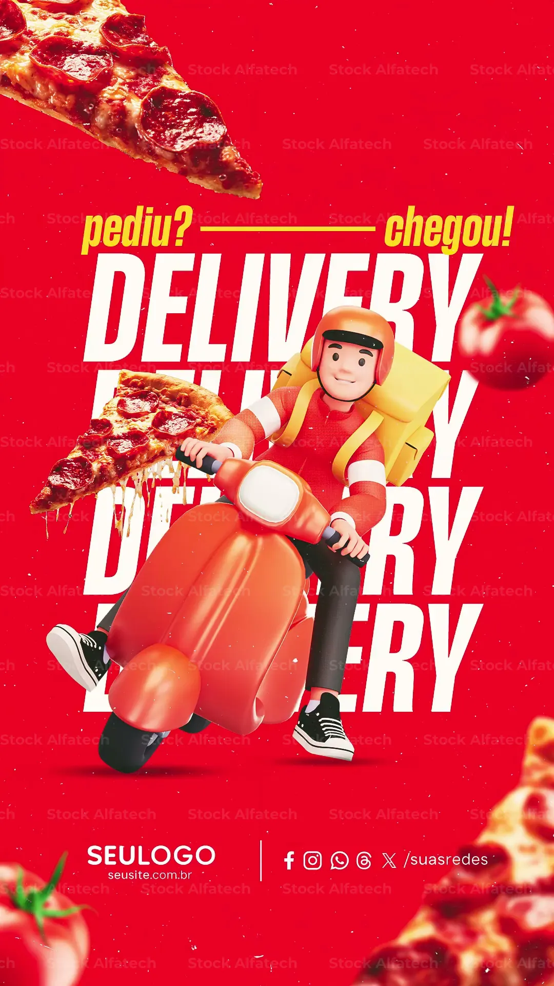 Storys Delivery Pizza Pediu Chegou After Effects Projeto 100% Editável