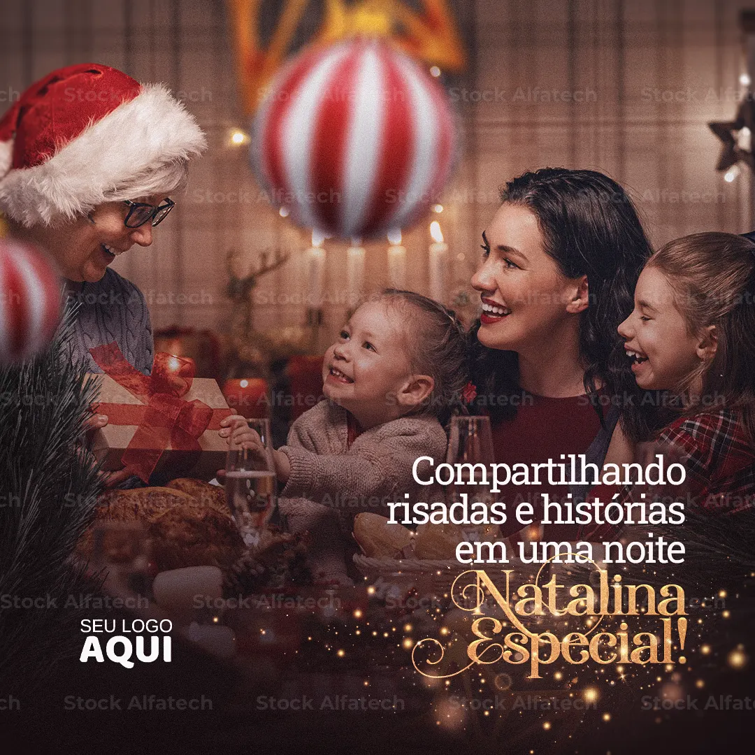 Mensagem de Natal para clientes em Psd flyer 100% editável