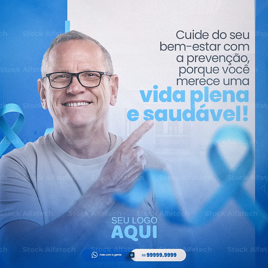 Cuidar da saúde também é coisa de homem em Psd flyer 100% editável
