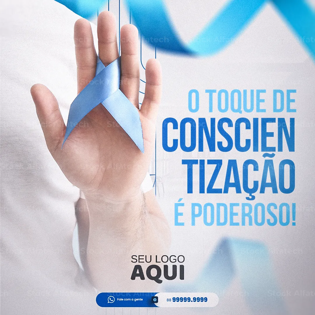 Novembro Azul com arte limpa e profissional — Psd flyer 100% editável
