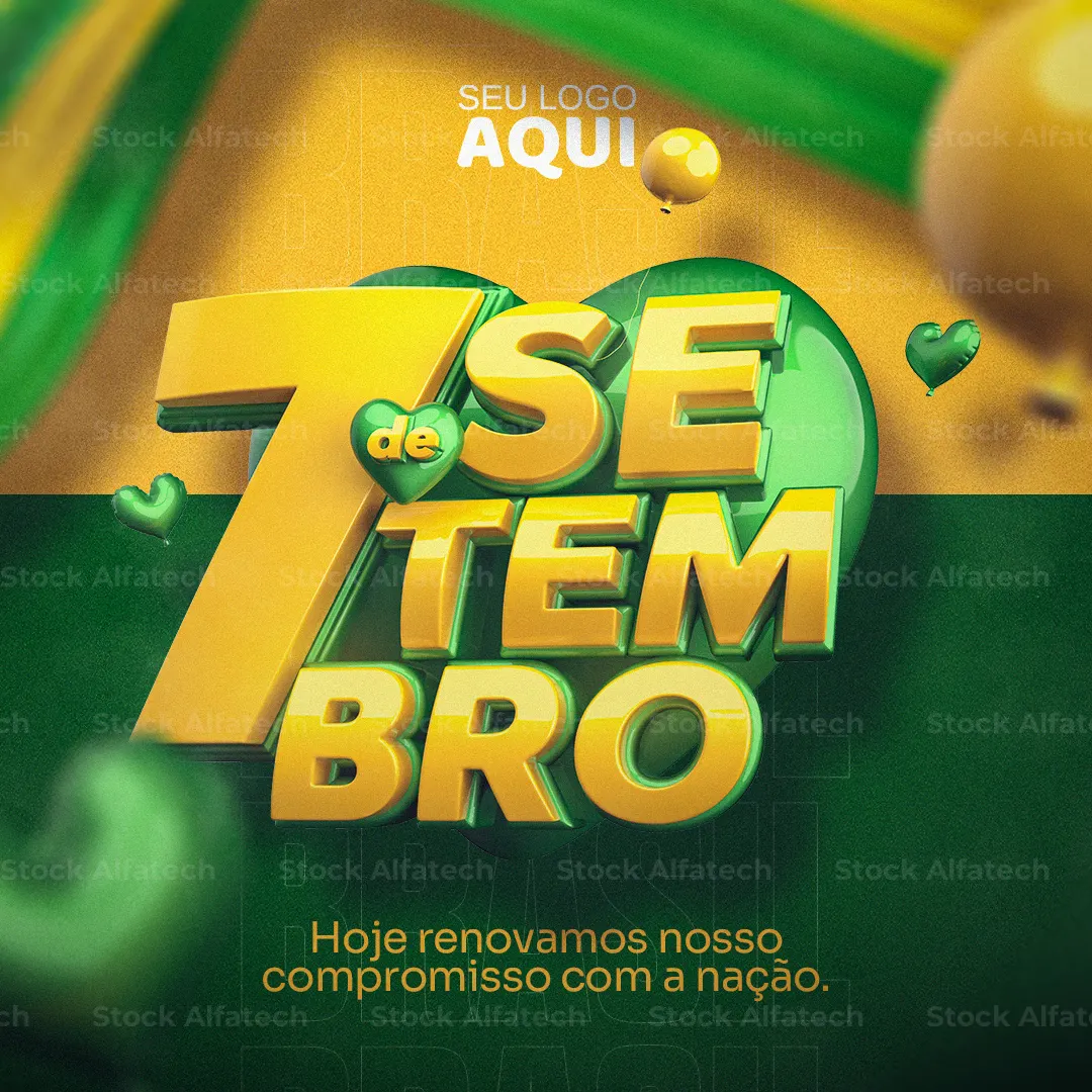 Celebre o 7 de Setembro — Psd flyer 100% editável