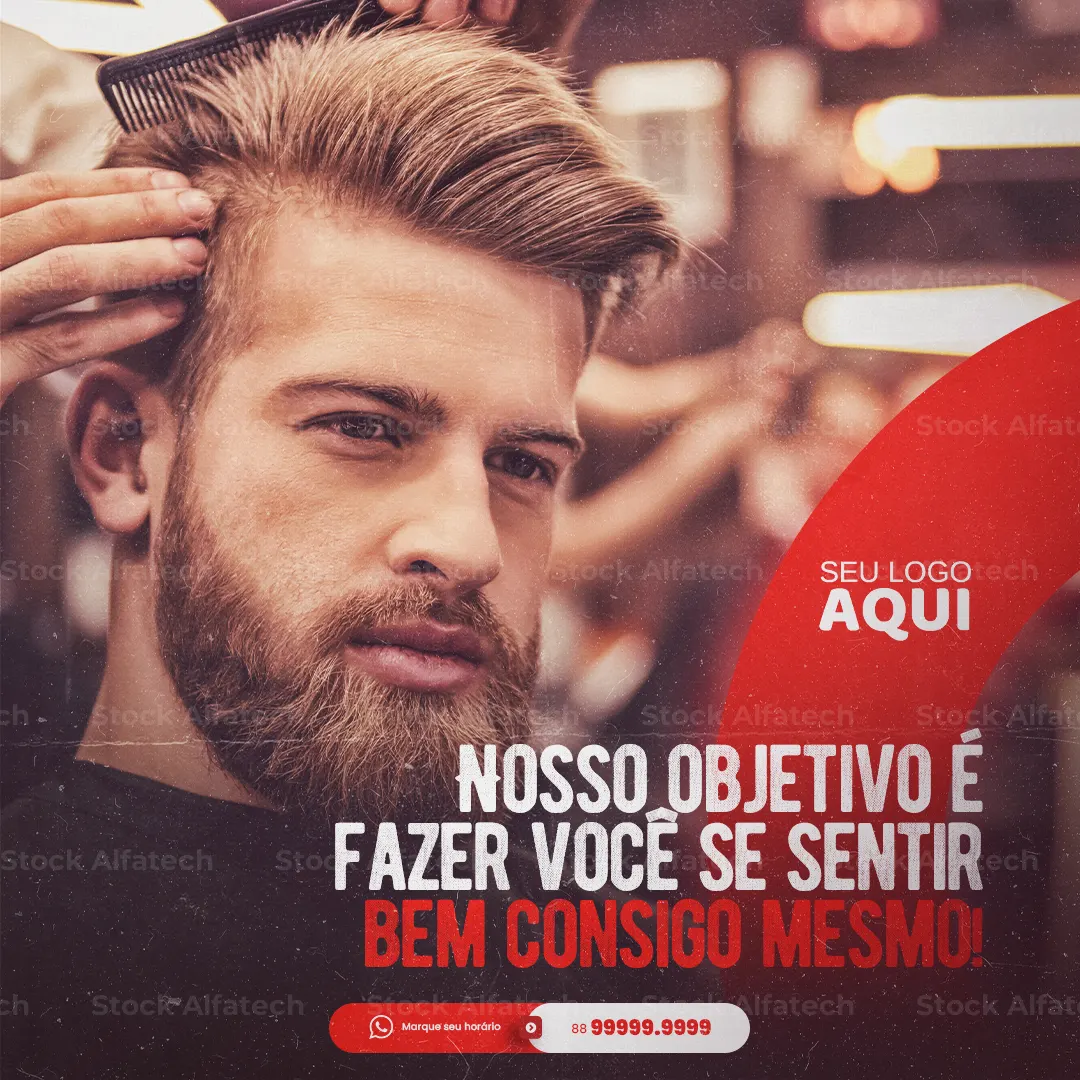 Sextou com corte novo na barbearia em Psd flyer 100% editável