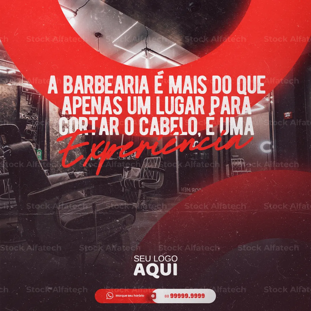 Corte social masculino para barbearia em Psd flyer 100% editável