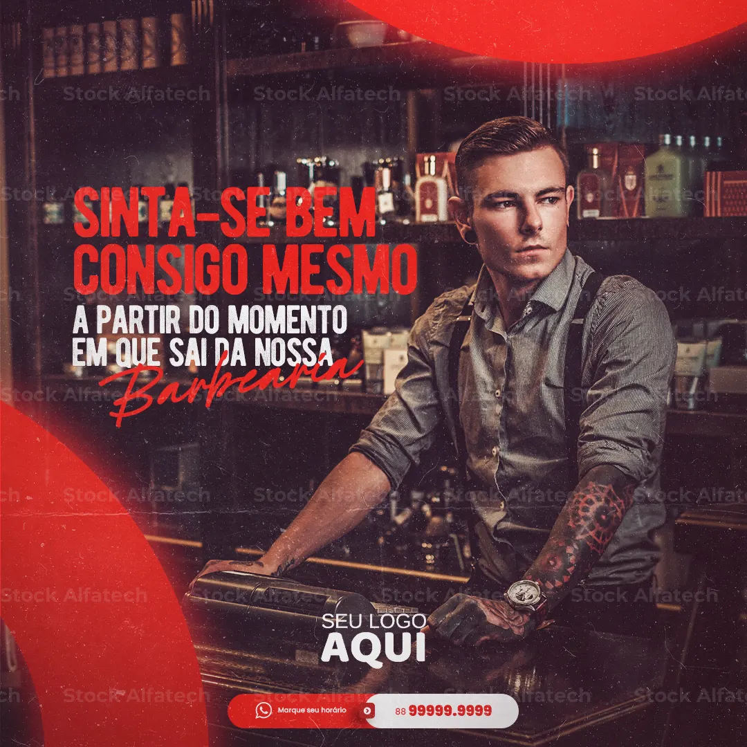Psd flyer 100% editável para barbearia com visual masculino moderno