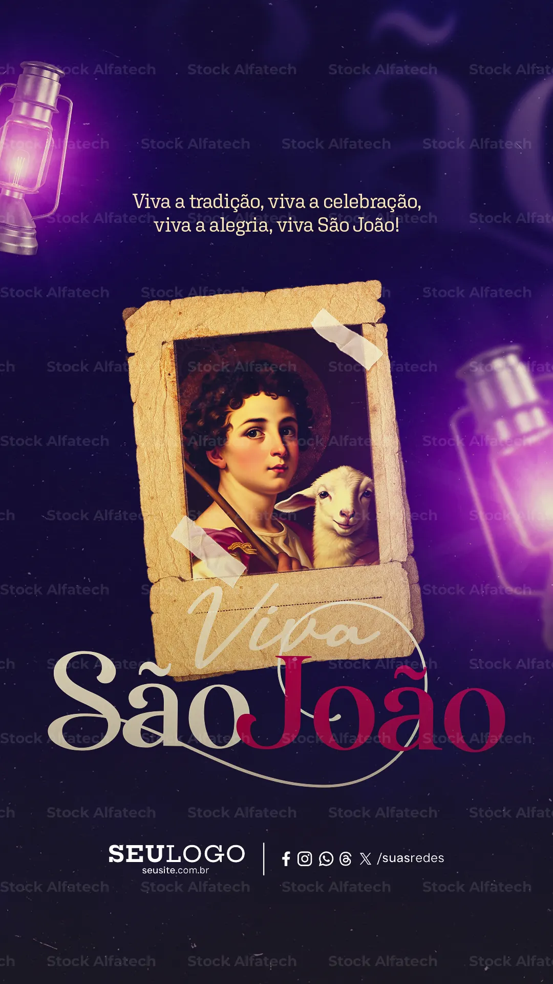 Arraiá do desconto com clima de festa — Psd flyer 100% editável