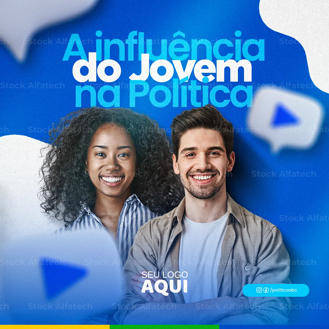 Psd flyer 100% editável com mensagem de apoio ao candidato