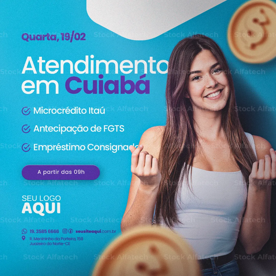 Antecipe agora seu Saque Aniversário FGTS em Psd flyer 100% editável