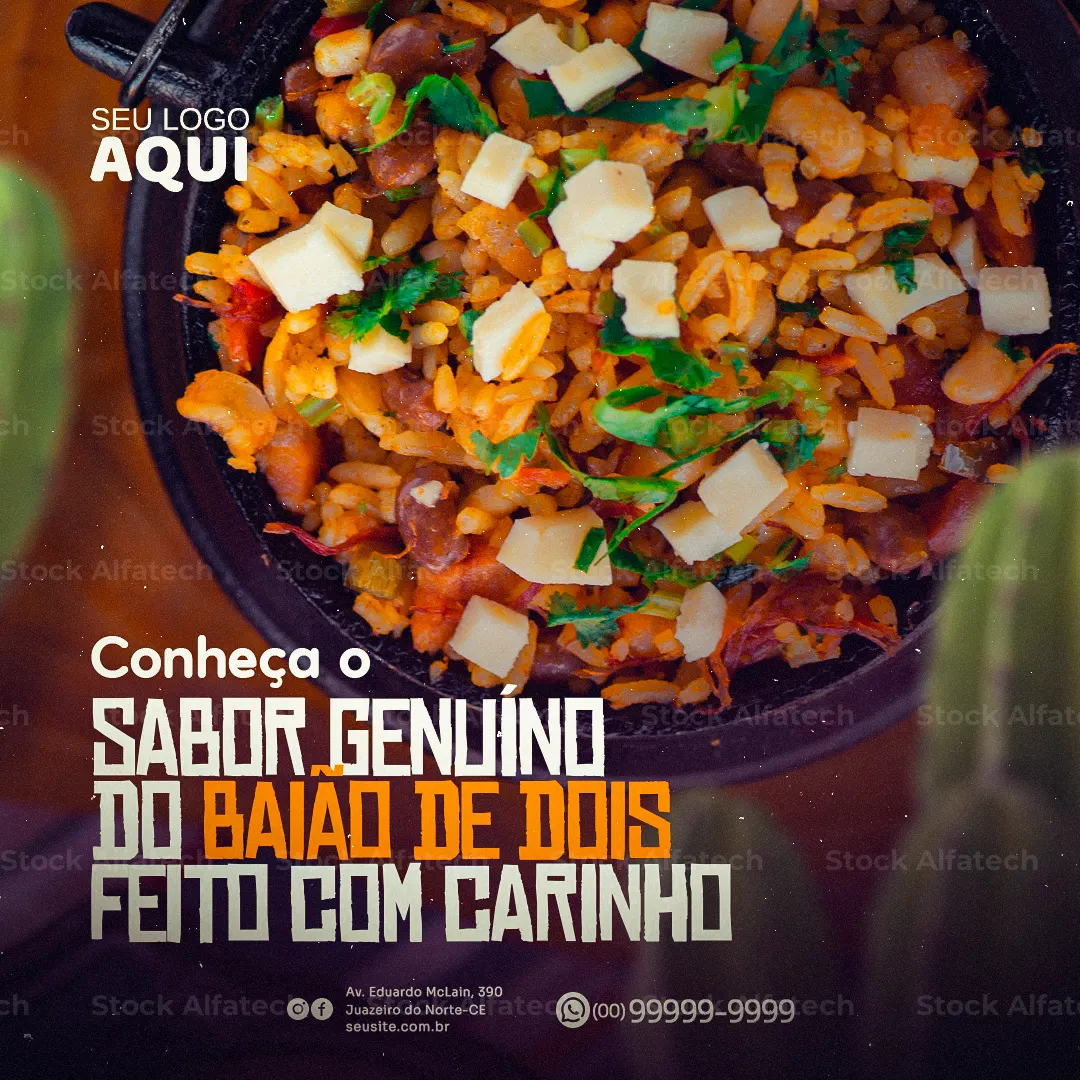 O sabor do Nordeste no prato — Psd flyer 100% editável