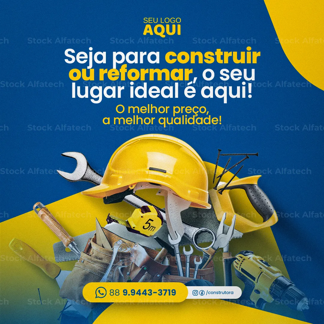 Tudo para construir e reformar — Psd flyer 100% editável