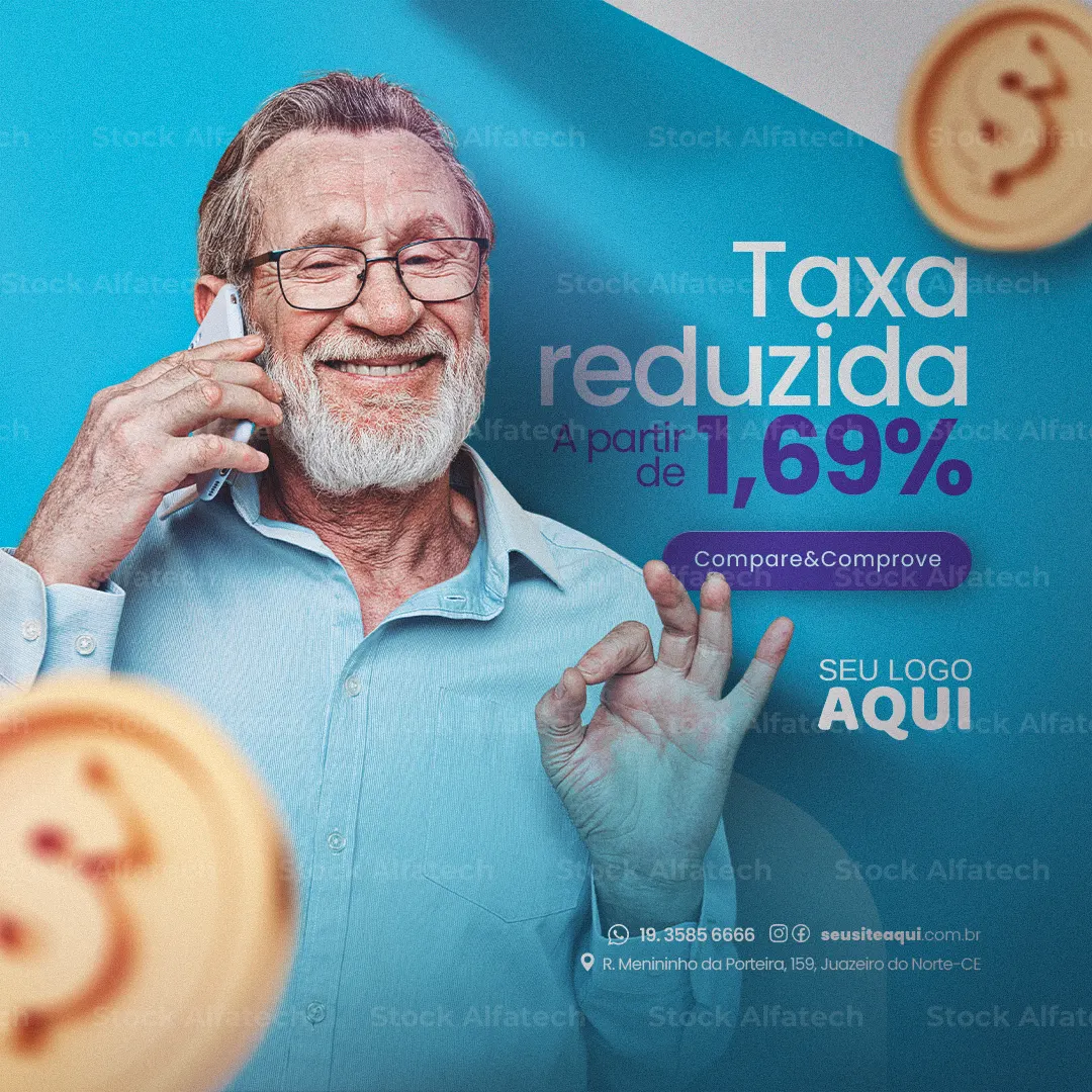 Crédito consignado para desfrutar o melhor da vida em Psd flyer 100% editável