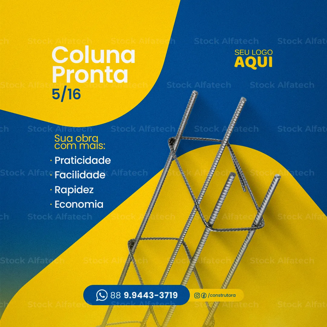 O material certo para sua construção — Psd flyer 100% editável