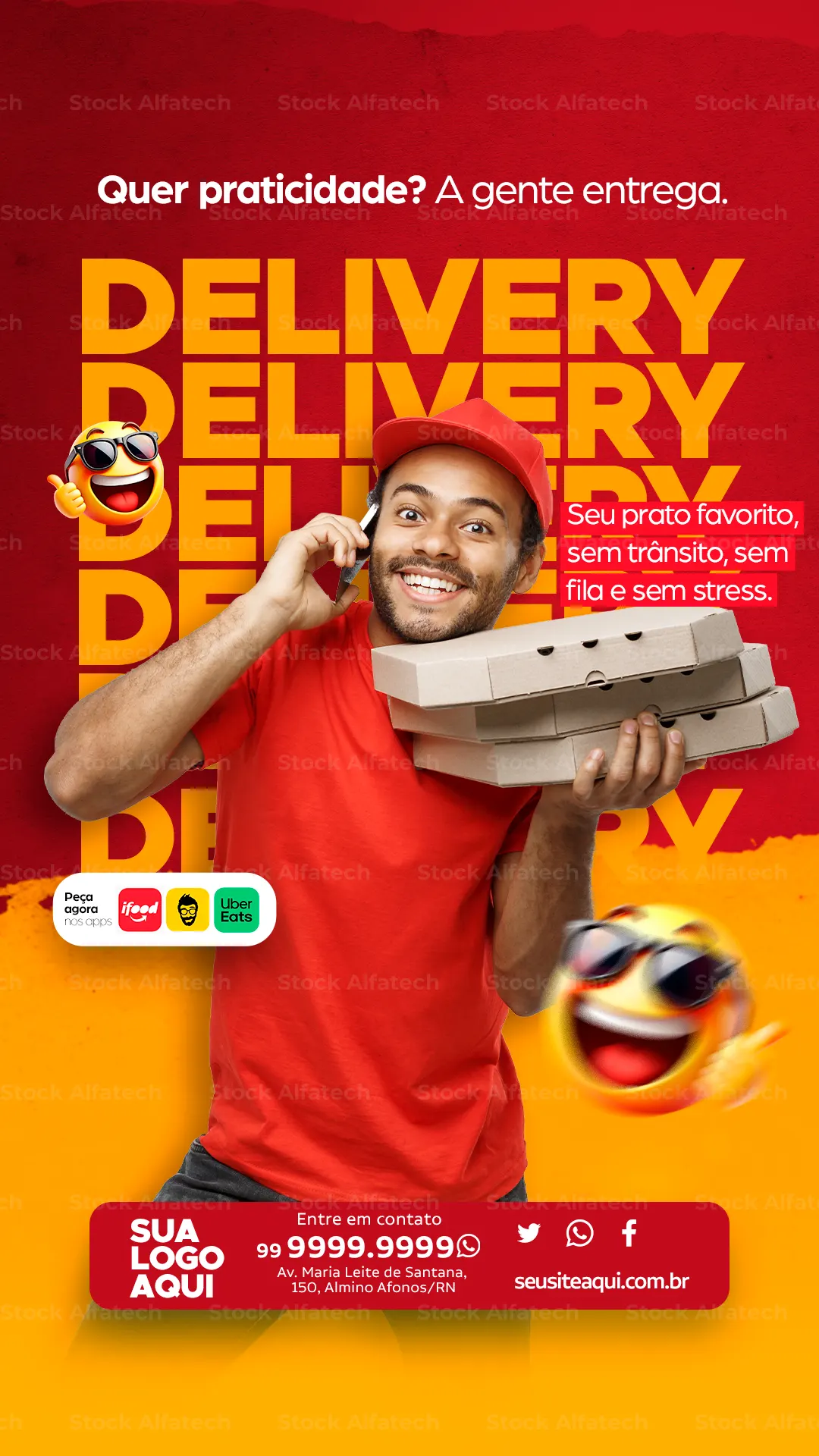 Template de pizzaria para Stories — Psd flyer 100% editável