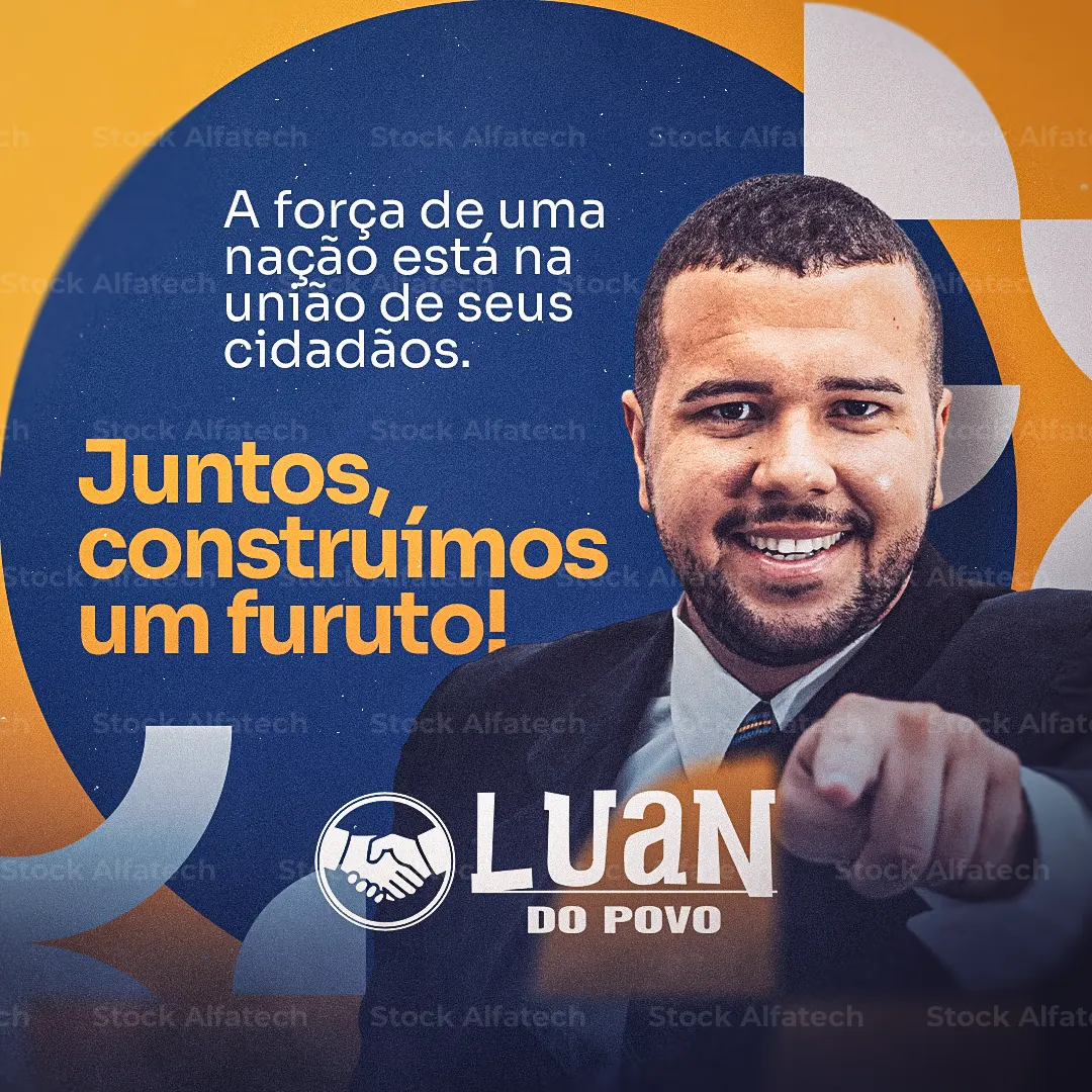 Psd flyer 100% editável para candidato com mensagem institucional