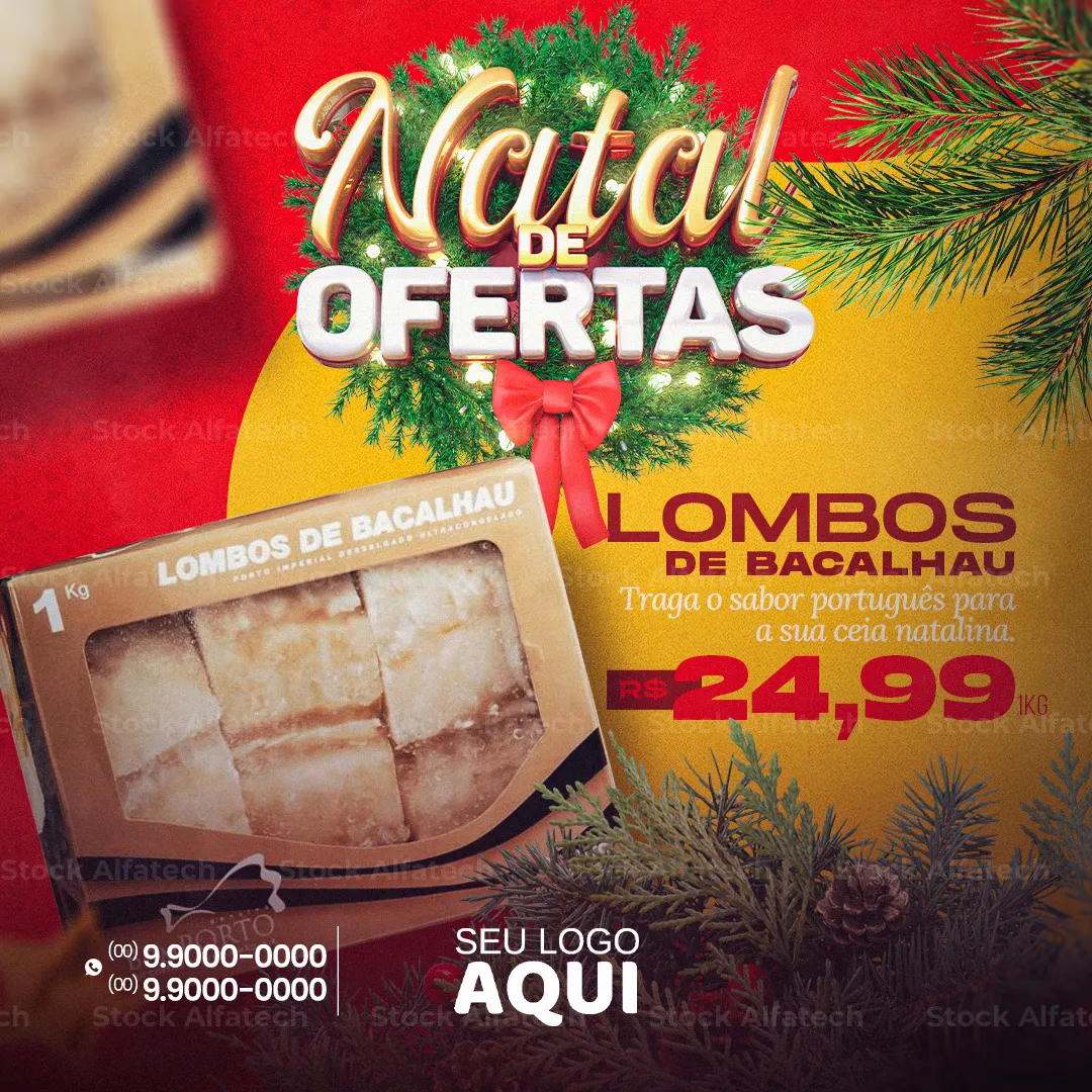 Psd flyer 100% editável para campanha de Natal no supermercado