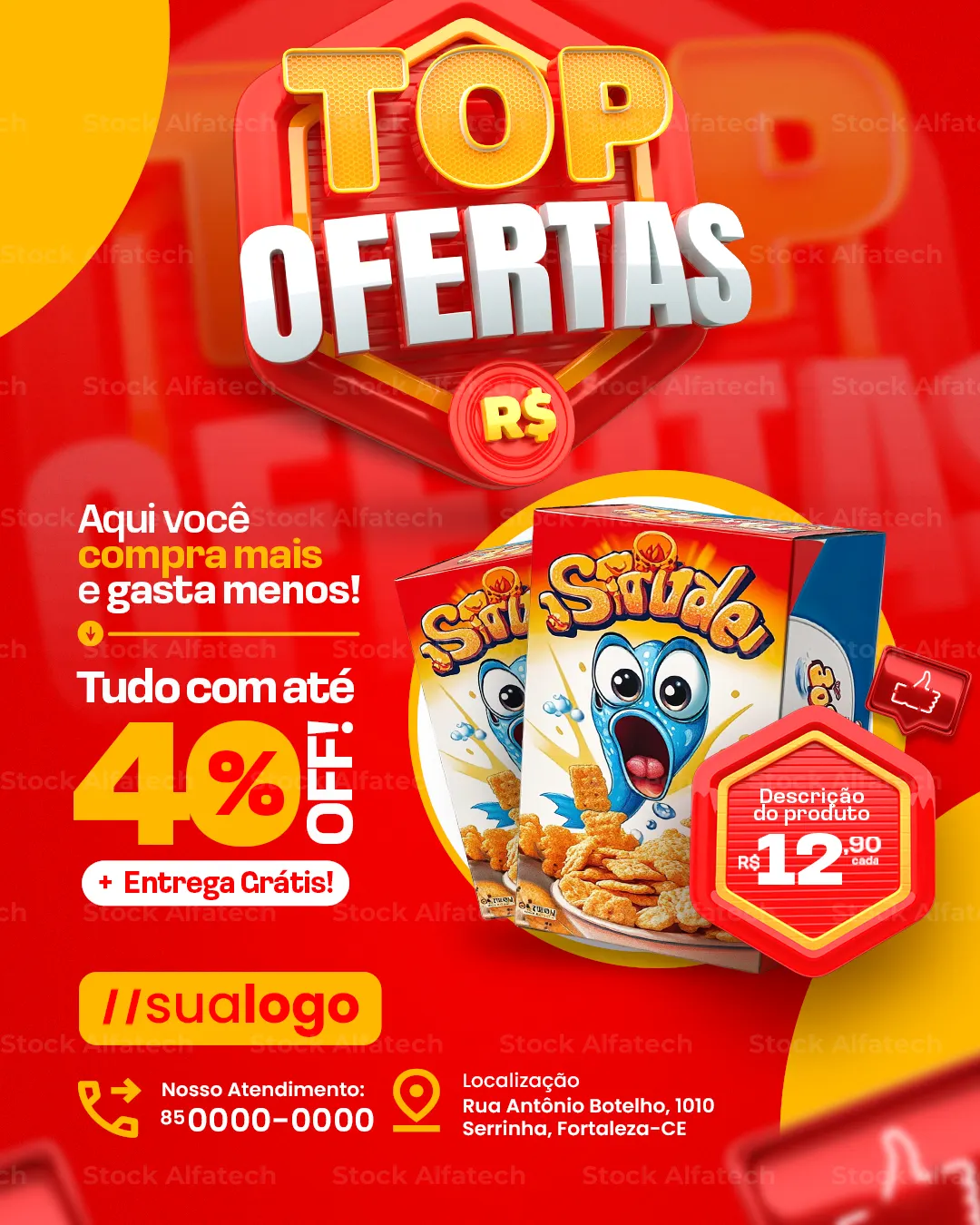 Top ofertas para vender mais com preço baixo e entrega grátis — Psd feed 100% editável