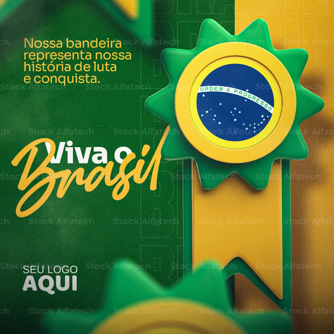 Psd flyer 100% editável para homenagem à Independência do Brasil