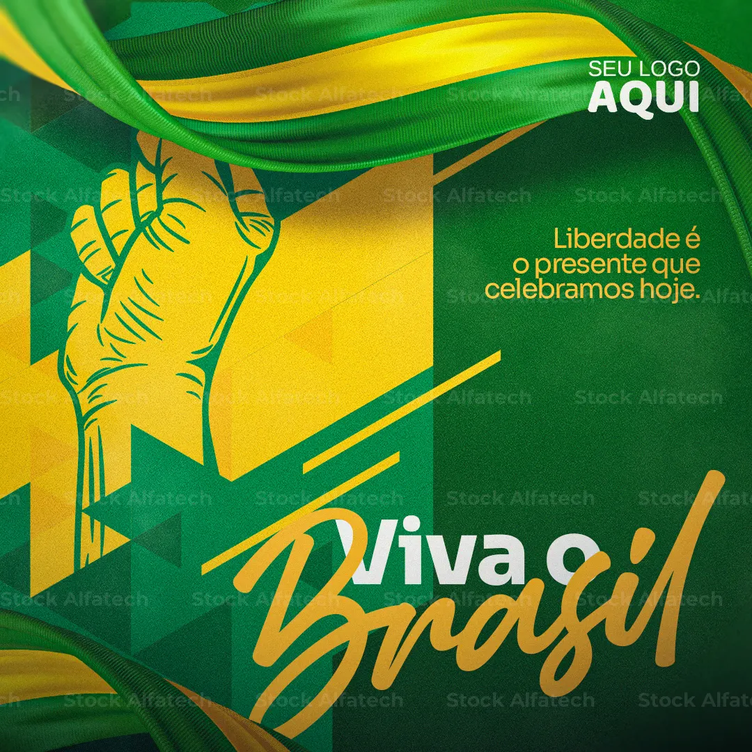 Independência do Brasil com composição comemorativa — Psd flyer 100% editável