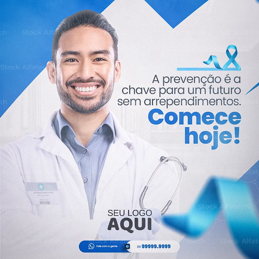 Novembro Azul com foco em autocuidado masculino — Psd flyer 100% editável